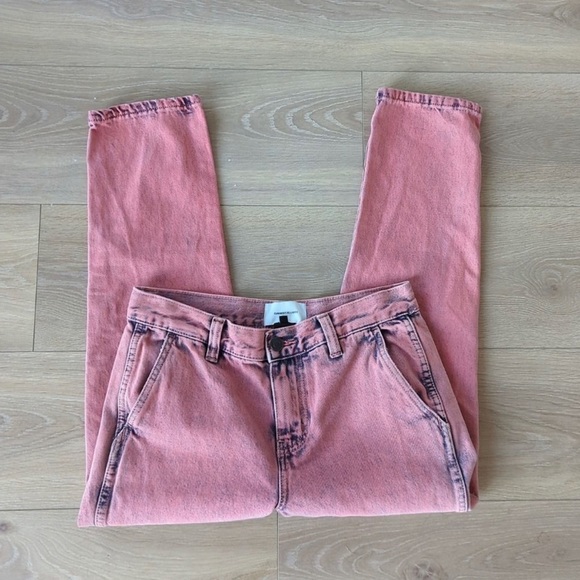 Current/Elliott The Cropped Confidant Jeans Acid Pink - Picture 3 of 3